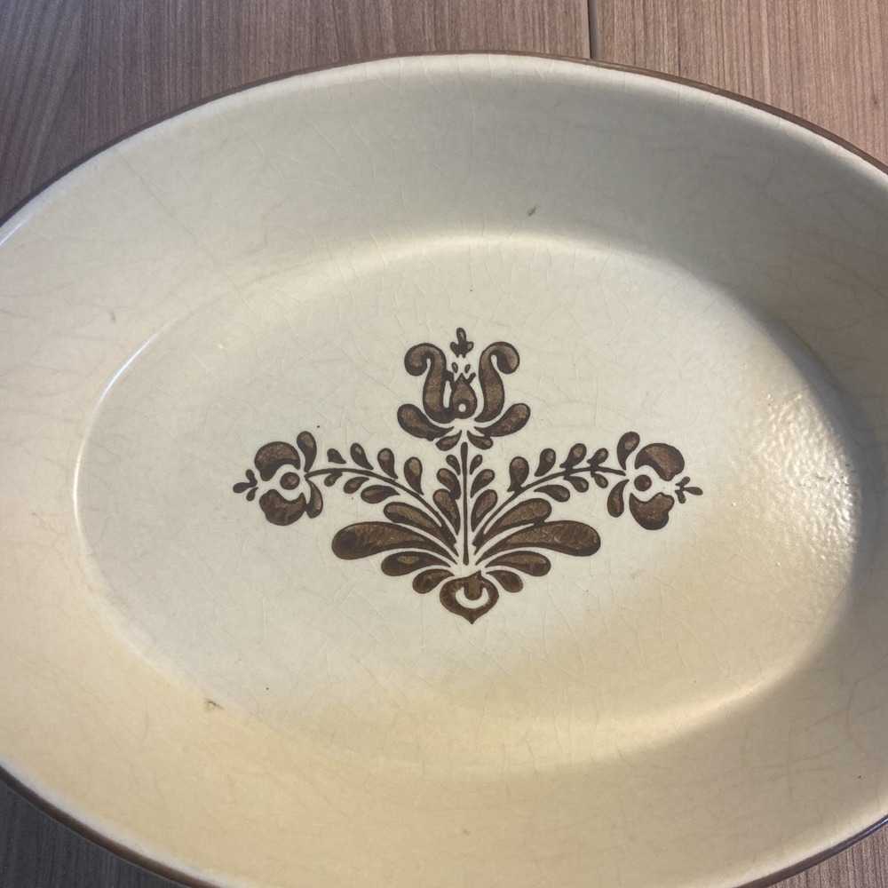Lot 2 Vintage‎ Pfaltzgraff Village 11 And 241 Brown Oval Vegetable Serving Bowls - Picture 10 of 14